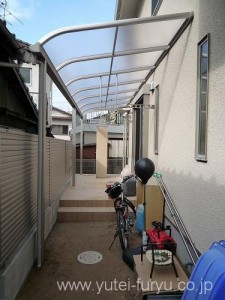 屋根テラス　物干し