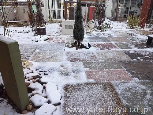 福岡市 東区 福岡東店 雪積もりました 外構 エクステリア 遊庭風流徒然日記