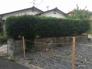 ブロックやりかえ 植栽撤去