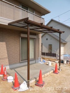 屋根テラス　施工中