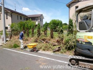 天然枕木撤去中