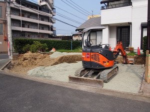 土掘り作業完了