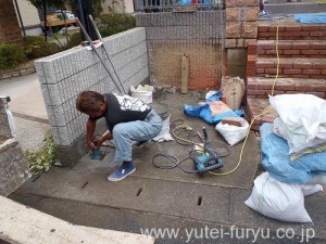 サイクルポート工事中